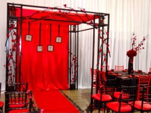 ceremonie mariage asiatique rouge